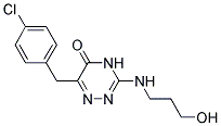 6-(4-CHLORO-BENZYL)-3-(3-HYDROXY-PROPYLAMINO)-4H-[1,2,4]TRIAZIN-5-ONE Struktur