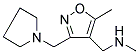 N-METHYL[5-METHYL-3-(1-PYRROLIDINYLMETHYL)-4-ISOXAZOLYL]METHANAMINE Struktur