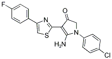 5-AMINO-1-(4-CHLORO-PHENYL)-4-[4-(4-FLUORO-PHENYL)-THIAZOL-2-YL]-1,2-DIHYDRO-PYRROL-3-ONE Struktur