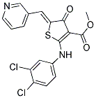 METHYL (5Z)-2-[(3,4-DICHLOROPHENYL)AMINO]-4-OXO-5-(PYRIDIN-3-YLMETHYLENE)-4,5-DIHYDROTHIOPHENE-3-CARBOXYLATE Struktur