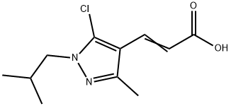 (2E)-3-(5-CHLORO-1-ISOBUTYL-3-METHYL-1H-PYRAZOL-4-YL)ACRYLIC ACID Struktur