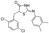 (2Z)-5-(2,5-DICHLOROBENZYL)-2-[(3,4-DIMETHYLPHENYL)IMINO]-1,3-THIAZOLIDIN-4-ONE Struktur