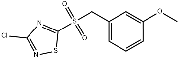 3-CHLORO-5-(3-METHOXYBENZYLSULFONYL)-1,2,4-THIADIAZOLE Struktur