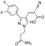 (2Z)-3-[1-(3-AMINO-3-OXOPROPYL)-3-(3,4-DIFLUOROPHENYL)-1H-PYRAZOL-4-YL]-2-CYANOACRYLIC ACID Struktur