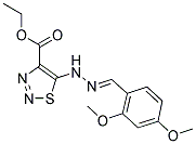 ETHYL 5-[(2E)-2-(2,4-DIMETHOXYBENZYLIDENE)HYDRAZINO]-1,2,3-THIADIAZOLE-4-CARBOXYLATE Structure