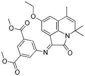 (E)-DIMETHYL 5-(8-ETHOXY-4,4,6-TRIMETHYL-2-OXO-2H-PYRROLO[3,2,1-IJ]QUINOLIN-1(4H)-YLIDENEAMINO)ISOPHTHALATE Structure