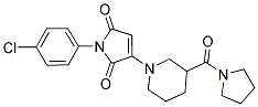 1-(4-CHLOROPHENYL)-3-[3-(PYRROLIDIN-1-YLCARBONYL)PIPERIDIN-1-YL]-1H-PYRROLE-2,5-DIONE Struktur