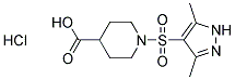 1-[(3,5-DIMETHYL-1H-PYRAZOL-4-YL)SULFONYL]PIPERIDINE-4-CARBOXYLIC ACID HYDROCHLORIDE Struktur