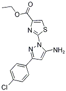 ETHYL 2-[5-AMINO-3-(4-CHLOROPHENYL)-1H-PYRAZOL-1-YL]-1,3-THIAZOLE-4-CARBOXYLATE Structure