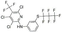 3,4,6-TRICHLORO-N-{3-[(HEPTAFLUOROPROPYL)THIO]PHENYL}-5-(TRIFLUOROMETHYL)PYRIDIN-2-AMINE Struktur