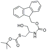 THIOCARBONIC ACID O-TERT-BUTYL ESTER S-[2-(9H-FLUOREN-9-YLMETHOXYCARBONYL-AMINO)-3-HYDROXY-PROPYL] ESTER Struktur