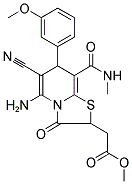 METHYL {5-AMINO-6-CYANO-7-(3-METHOXYPHENYL)-8-[(METHYLAMINO)CARBONYL]-3-OXO-2,3-DIHYDRO-7H-[1,3]THIAZOLO[3,2-A]PYRIDIN-2-YL}ACETATE Struktur