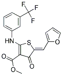 METHYL (5Z)-5-(2-FURYLMETHYLENE)-4-OXO-2-{[3-(TRIFLUOROMETHYL)PHENYL]AMINO}-4,5-DIHYDROTHIOPHENE-3-CARBOXYLATE Struktur