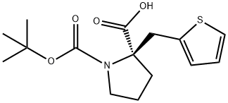 BOC-(R)-ALPHA-(2-THIOPHENYLMETHYL)-PROLINE Struktur