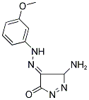 (4E)-5-AMINO-3H-PYRAZOLE-3,4(5H)-DIONE 4-[(3-METHOXYPHENYL)HYDRAZONE] Struktur