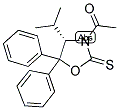 (S)-3-ACETYL-4-ISOPROPYL-5,5-DIPHENYLOXAZOLIDINE-2-THIONE Struktur