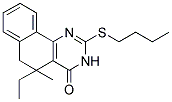 2-(BUTYLTHIO)-5-ETHYL-5-METHYL-5,6-DIHYDROBENZO[H]QUINAZOLIN-4(3H)-ONE Struktur