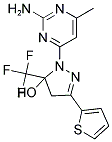 1-(2-AMINO-6-METHYLPYRIMIDIN-4-YL)-3-THIEN-2-YL-5-(TRIFLUOROMETHYL)-4,5-DIHYDRO-1H-PYRAZOL-5-OL Struktur