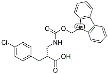 (R)-3-(4-CHLORO-PHENYL)-2-[(9H-FLUOREN-9-YLMETHOXYCARBONYLAMINO)-METHYL]-PROPIONIC ACID Struktur