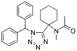 N-(1-(1-BENZHYDRYL-1H-TETRAZOL-5-YL)CYCLOHEXYL)-N-METHYLACETAMIDE Struktur