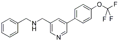 1-PHENYL-N-((5-[4-(TRIFLUOROMETHOXY)PHENYL]PYRIDIN-3-YL)METHYL)METHANAMINE Struktur