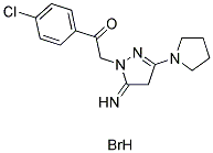 1-(4-CHLOROPHENYL)-2-(5-IMINO-3-PYRROLIDIN-1-YL-4,5-DIHYDRO-1H-PYRAZOL-1-YL)ETHANONE HYDROBROMIDE Struktur