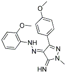 (4E)-5-IMINO-3-(4-METHOXYPHENYL)-1-METHYL-1,5-DIHYDRO-4H-PYRAZOL-4-ONE (2-METHOXYPHENYL)HYDRAZONE Struktur