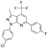 1-(4-CHLOROPHENYL)-6-(4-FLUOROPHENYL)-3-METHYL-4-(TRIFLUOROMETHYL)-1H-PYRAZOLO[3,4-B]PYRIDINE