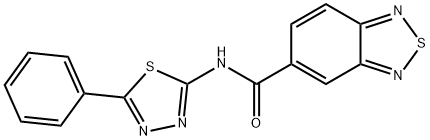 N-(5-PHENYL-1,3,4-THIADIAZOL-2-YL)-2,1,3-BENZOTHIADIAZOLE-5-CARBOXAMIDE Struktur