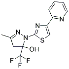 3-METHYL-1-(4-PYRIDIN-2-YL-1,3-THIAZOL-2-YL)-5-(TRIFLUOROMETHYL)-4,5-DIHYDRO-1H-PYRAZOL-5-OL Struktur