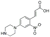 3-(2-NITRO-4-PIPERAZINYLPHENYL)-2-PROPENOIC ACID Struktur