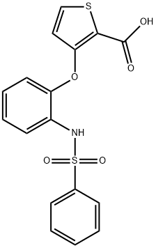 3-(2-[(PHENYLSULFONYL)AMINO]PHENOXY)-2-THIOPHENECARBOXYLIC ACID Struktur