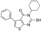 3-CYCLOHEXYL-2-MERCAPTO-5-PHENYL-3H-THIENO[2,3-D]PYRIMIDIN-4-ONE Struktur