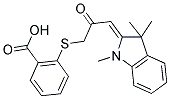 2-[2-OXO-3-(1,3,3-TRIMETHYL-1,3-DIHYDRO-INDOL-2-YLIDENE)-PROPYLSULFANYL]-BENZOIC ACID Struktur