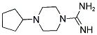 4-CYCLOPENTYLPIPERAZINE-1-CARBOXIMIDAMIDE Struktur