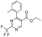 ETHYL-2-TRIFLUOROMETHYL-4-(2-METHYLPHENYL)-5-PYRIMIDINE CARBOXYLATE Struktur