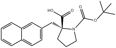 BOC-(R)-ALPHA-(2-NAPHTHALENYLMETHYL)-PROLINE Struktur