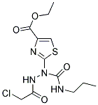 ETHYL 2-{2-(CHLOROACETYL)-1-[(PROPYLAMINO)CARBONYL]HYDRAZINO}-1,3-THIAZOLE-4-CARBOXYLATE Struktur