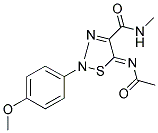 (5Z)-5-(ACETYLIMINO)-2-(4-METHOXYPHENYL)-N-METHYL-2,5-DIHYDRO-1,2,3-THIADIAZOLE-4-CARBOXAMIDE Struktur