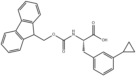 3-CYCLOPROPYL-2-(9H-FLUOREN-9-YLMETHOXYCARBONYLAMINO)-PROPIONIC ACID Struktur