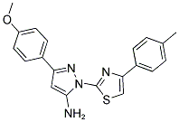 3-(4-METHOXYPHENYL)-1-[4-(4-METHYLPHENYL)-1,3-THIAZOL-2-YL]-1H-PYRAZOL-5-AMINE Struktur