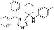 N-(1-(1-BENZHYDRYL-1H-TETRAZOL-5-YL)CYCLOHEXYL)-4-METHYLBENZENAMINE Struktur