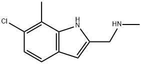 [(6-CHLORO-7-METHYL-1H-INDOL-2-YL)-METHYL]METHYLAMINE Struktur