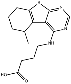 4-(5-METHYL-5,6,7,8-TETRAHYDRO-BENZO[4,5]THIENO-[2,3-D]PYRIMIDIN-4-YLAMINO)-BUTYRIC ACID Struktur