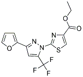 ETHYL 2-[3-(2-FURYL)-5-(TRIFLUOROMETHYL)-1H-PYRAZOL-1-YL]-1,3-THIAZOLE-4-CARBOXYLATE Struktur