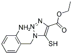 ETHYL 1-(2-AMINOBENZYL)-5-MERCAPTO-1H-1,2,3-TRIAZOLE-4-CARBOXYLATE Struktur