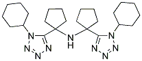 1-(1-CYCLOHEXYL-1H-1,2,3,4-TETRAAZOL-5-YL)-N-[1-(1-CYCLOHEXYL-1H-1,2,3,4-TETRAAZOL-5-YL)CYCLOPENTYL]CYCLOPENTANAMINE Struktur