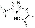 2-[(5-TERT-BUTYL-1,3,4-THIADIAZOL-2-YL)SULFANYL]PROPANOIC ACID Struktur