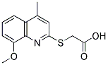 (8-METHOXY-4-METHYL-QUINOLIN-2-YLSULFANYL)-ACETIC ACID Struktur