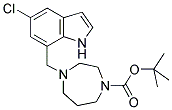 4-(5-CHLORO-1H-INDOL-7-YLMETHYL)-[1,4]DIAZEPANE-1-CARBOXYLIC ACID TERT-BUTYL ESTER Struktur